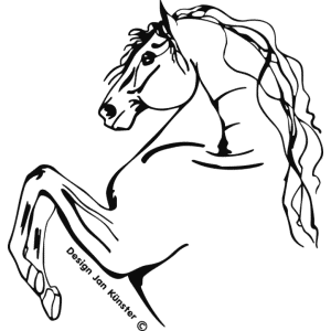 Motief Andalusier (311x330 mm) antraciet incl. sierlijst