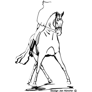 Motief Dressuur (642x960 mm) antraciet