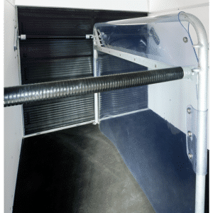 Transparant PVC tussenschot met bovendeel (stokmaat 145 cm)