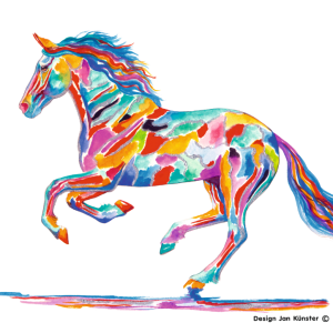 Motief gallop (430 x 330 mm), meerkleurig