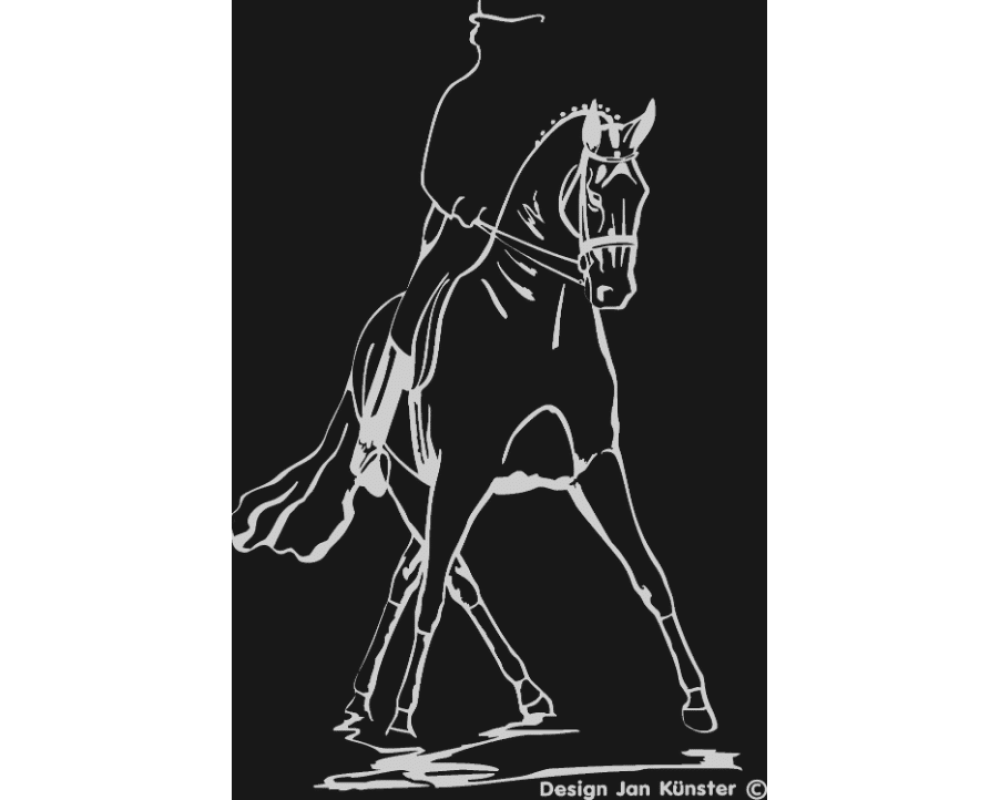 Motief Dressuur (642x960 mm) zilver