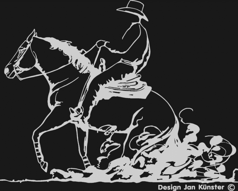 Motief western (1144x900 mm) zilver