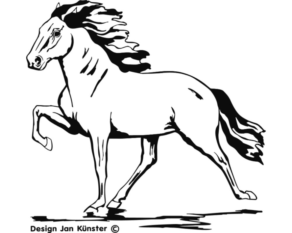 motief dravend paard