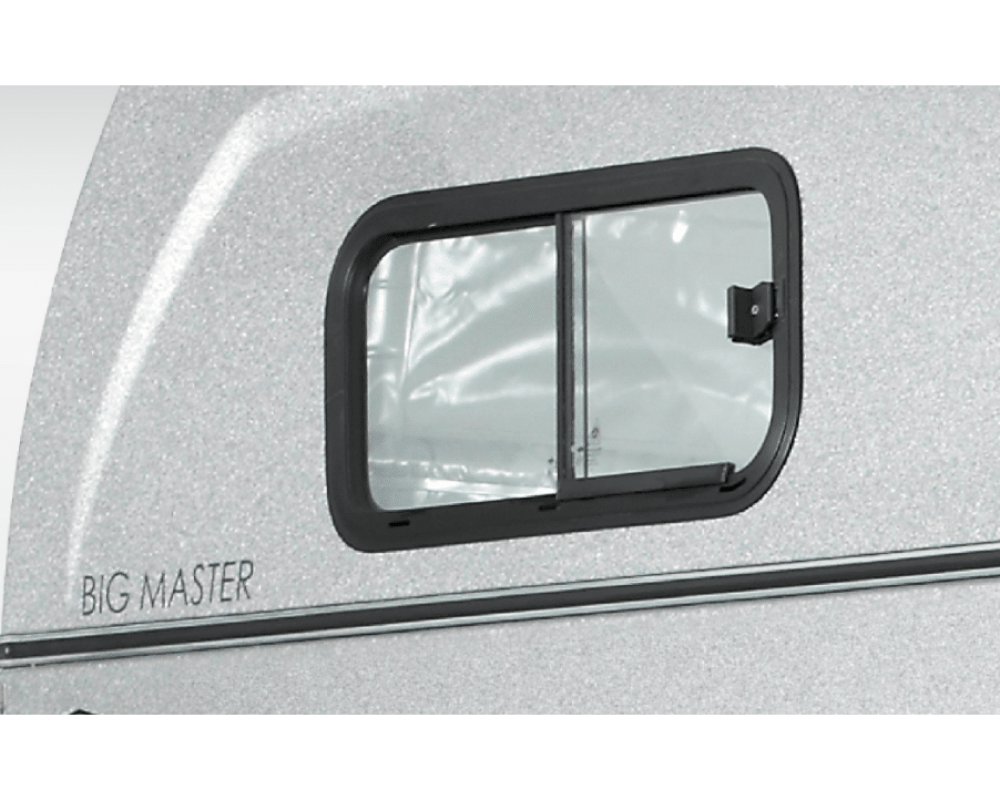 schuifraam rechts links in polyester kap